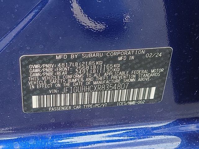 2024 Subaru IMPREZA RS