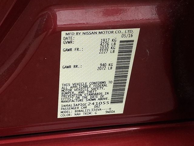 2016 Nissan Altima 2.5 SV