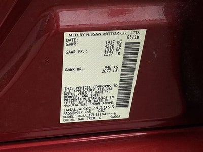 2016 Nissan Altima 2.5 SV