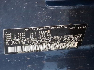 2025 Subaru Legacy Premium