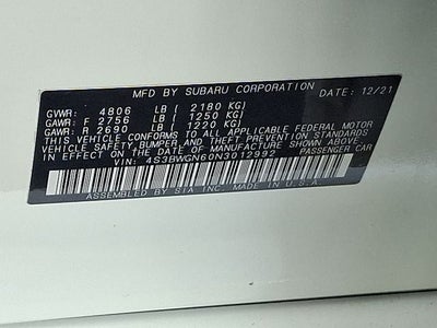 2022 Subaru Legacy Limited XT