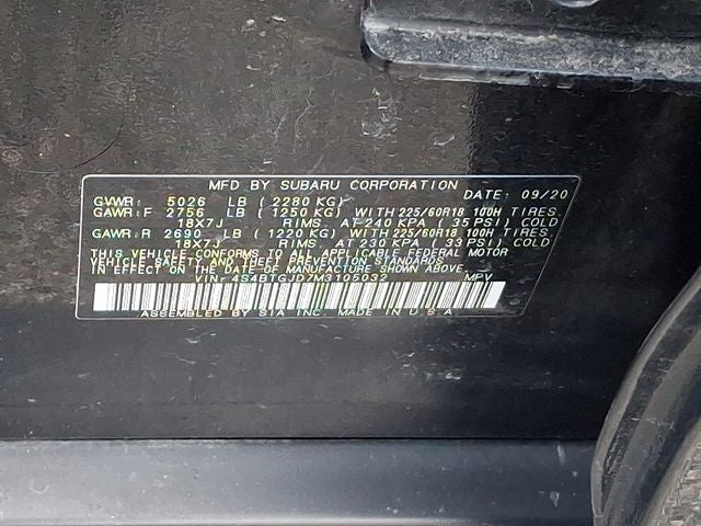 2021 Subaru Outback Onyx Edition XT