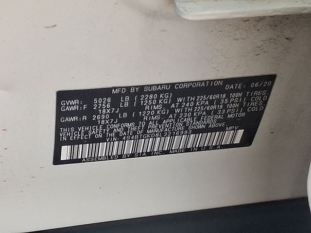 2020 Subaru Outback Onyx Edition XT