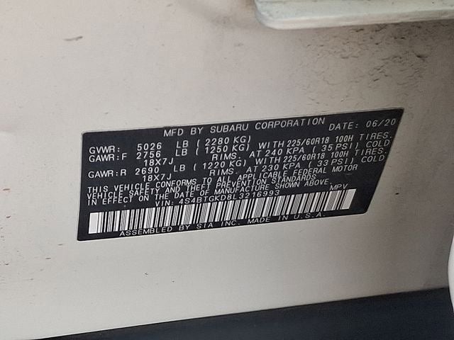 2020 Subaru Outback Onyx Edition XT