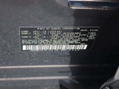 2026 Subaru FORESTER Standard Model