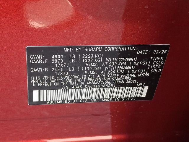 2026 Subaru FORESTER Standard Model