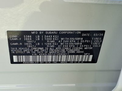 2026 Subaru FORESTER Limited Hybrid