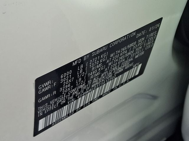 2026 Subaru ASCENT Onyx Edition Touring 7-Passenger