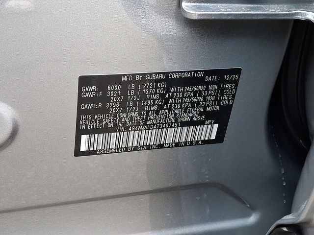 2026 Subaru ASCENT Onyx Edition Touring 7-Passenger