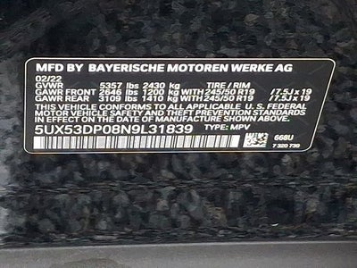 2022 BMW X3 xDrive30i