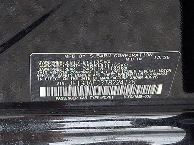 2026 Subaru IMPREZA Sport