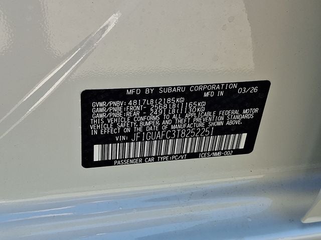 2026 Subaru IMPREZA Sport