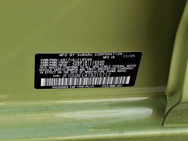 2026 Subaru IMPREZA Sport