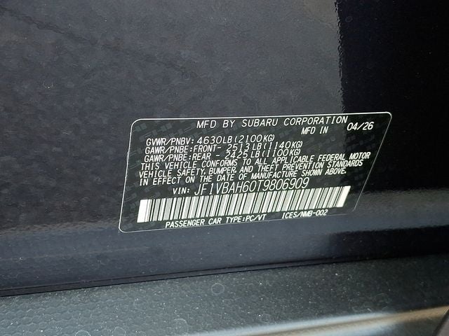 2026 Subaru WRX Premium