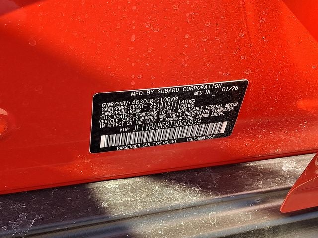 2026 Subaru WRX Premium