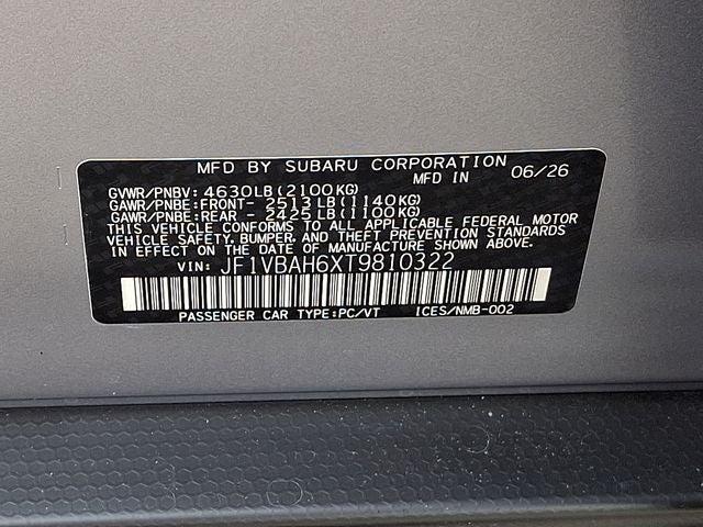 2026 Subaru WRX Base