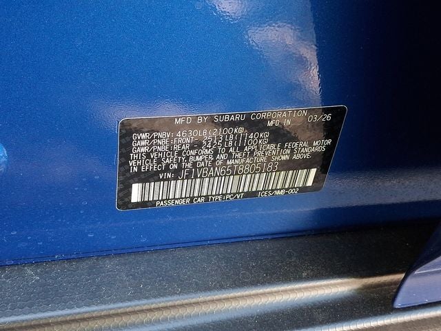 2026 Subaru WRX Limited