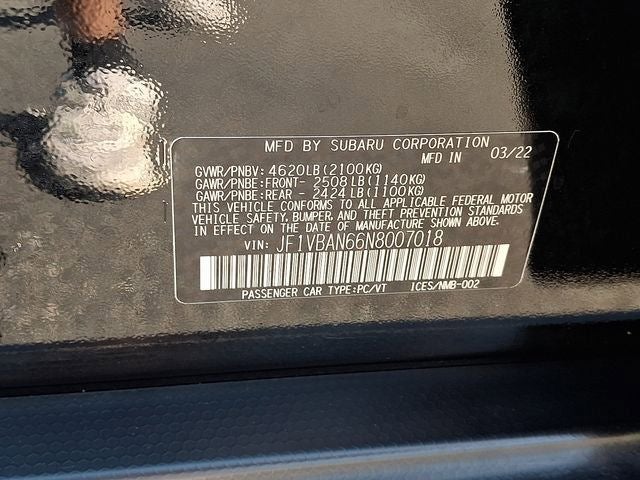 2022 Subaru WRX Limited