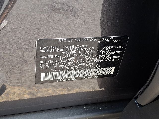2026 Subaru OUTBACK Limited XT