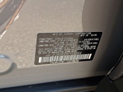 2026 Subaru OUTBACK Limited XT