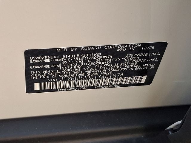 2026 Subaru OUTBACK Touring XT