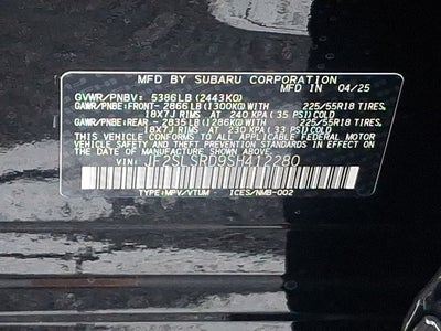 2025 Subaru FORESTER Limited Hybrid