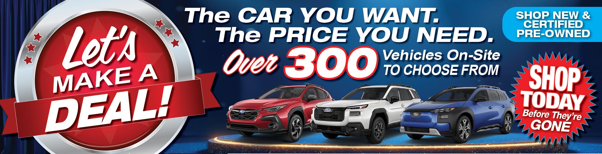over 300 vehicles