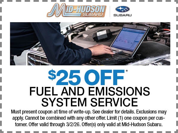 $25 Off Fuel & Emissions Service