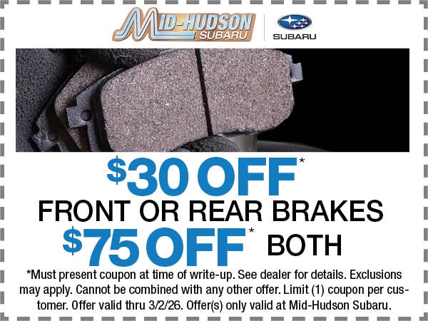 $30 Off Front or Rear Brakes. $75 Off Both