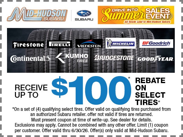 $100 Rebate on Select Tires