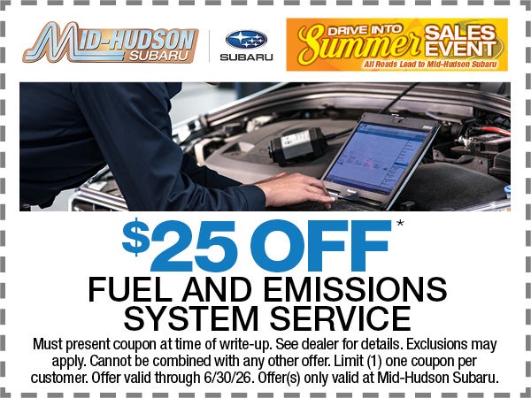 $25 Off Fuel & Emissions Service