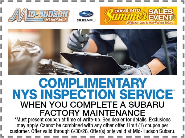 Complimentary NYS Inspection w/ Service