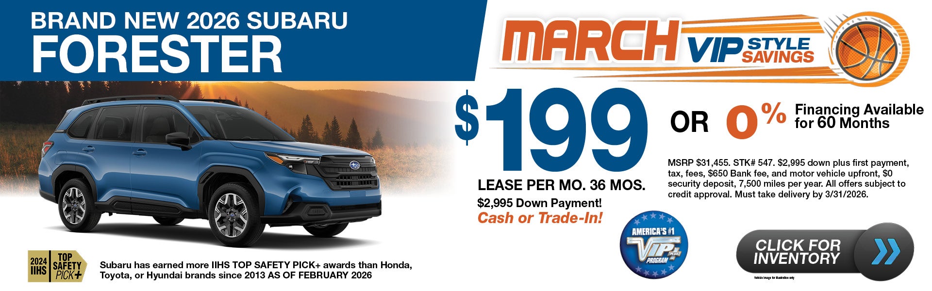 Brand New 2026 Subaru Forester