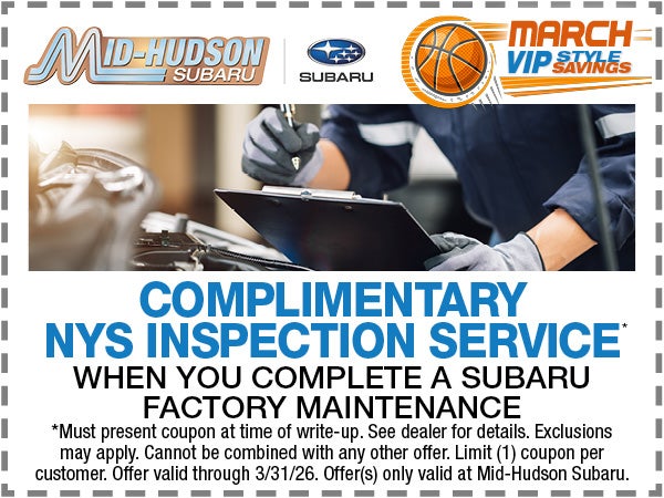 Complimentary NYS Inspection w/ Service