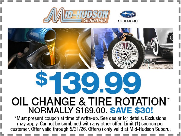 $139.99 Oil Change & Tire Roatation