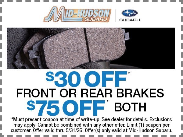 $30 Off Front or Rear Brakes. $75 Off Both